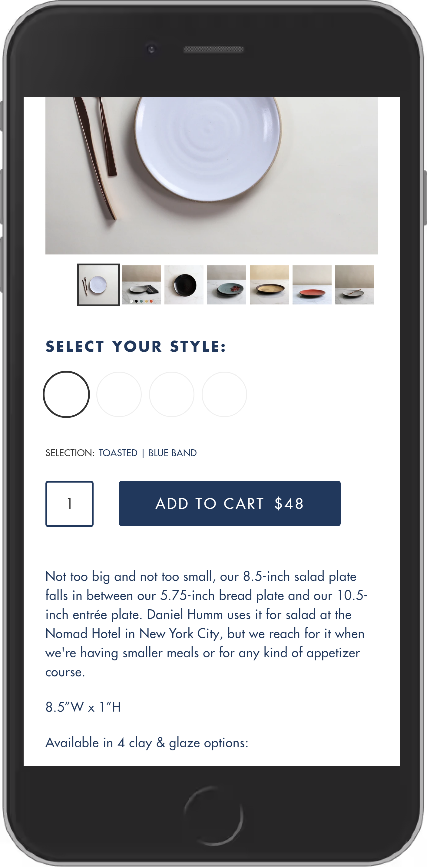 Product Page Example (PDP) - Mobile